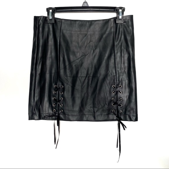 Chocolate Dresses & Skirts - Leather mini skirt